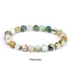 She Yao Natürlicher Kristallachat Tigerauge Armband - Modeschmuck mit einzelnen runden Perlen