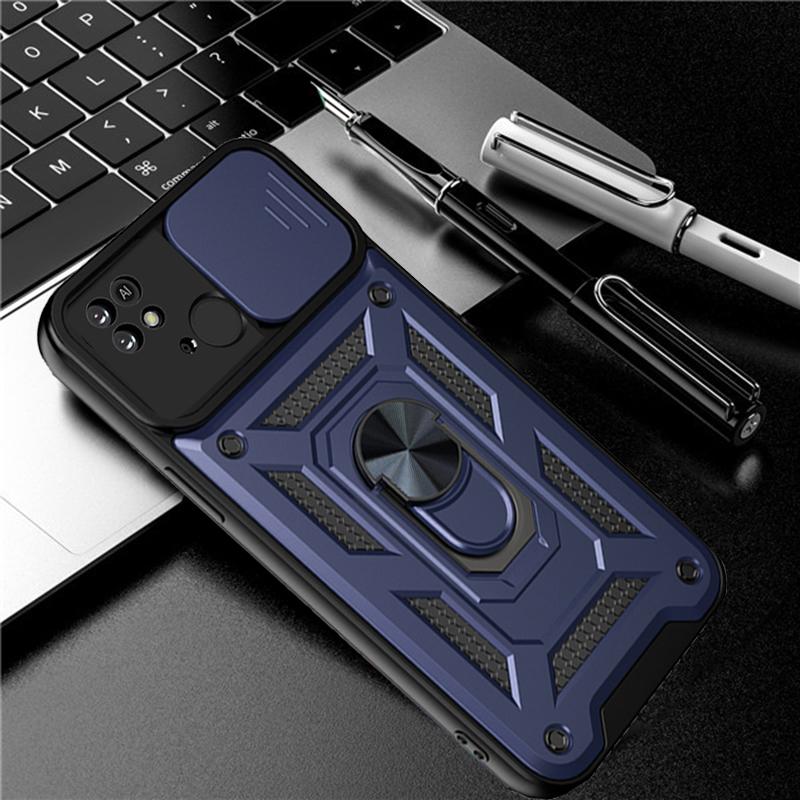 Põrutuskindel liugkaamera objektiivi kaitseümbris Xiaomi Redmi 10C 9T 9A 9C Note 11 10 9 Pro 11S 10S 9S Mi 12 Poco M4 M3 Pro X3 NFC rõnga aluse kate jaoks