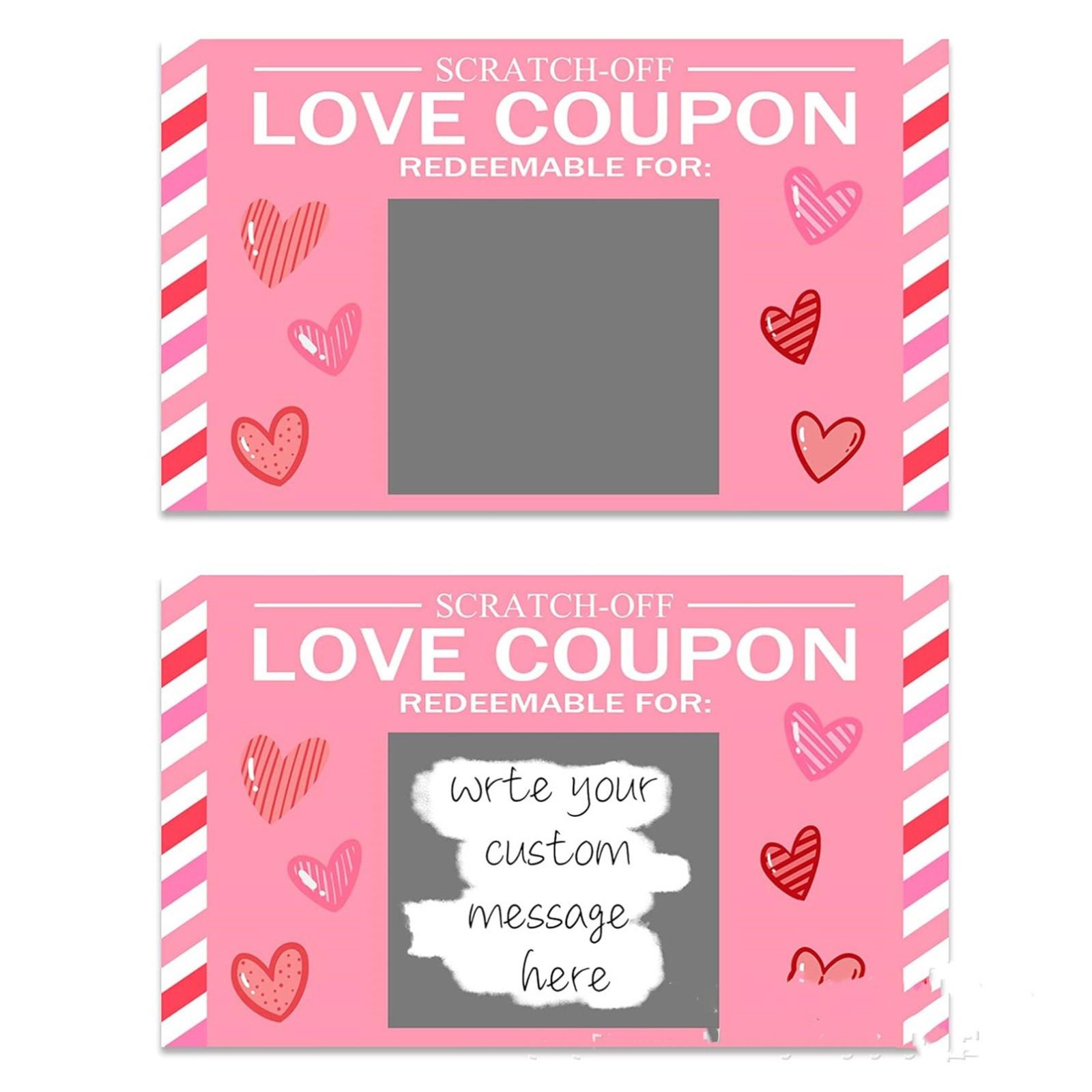 

Игра в День святого Валентина Скретч-карта Парная дата Карточная игра Детский день рождения Годовщина One Size