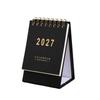 2027 Mini Morandi Color Desk Calendar Compact Size Memo Planner for Home Office Desktop Decoration Daily Reminder