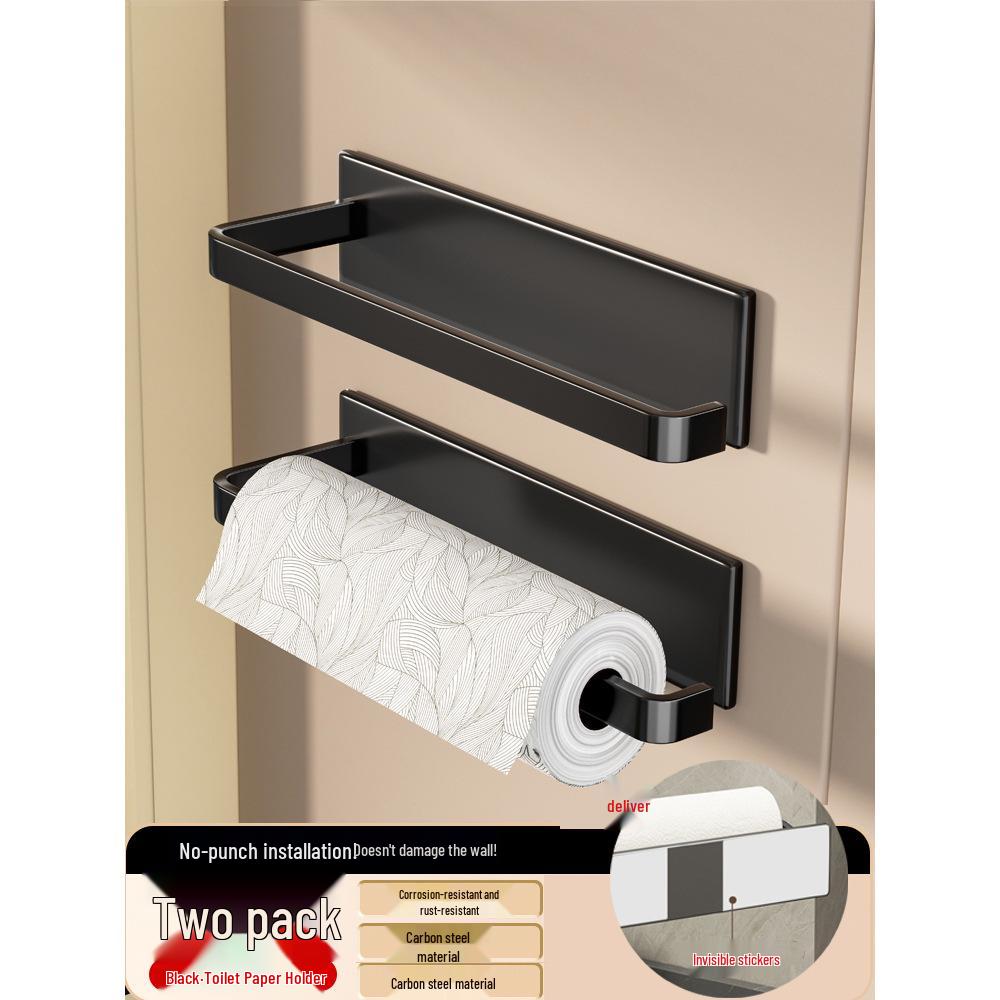 Magnetic Wall-Mounted Kitchen Organizer: Holds Paper Towels, Wraps, and Trash Bags.