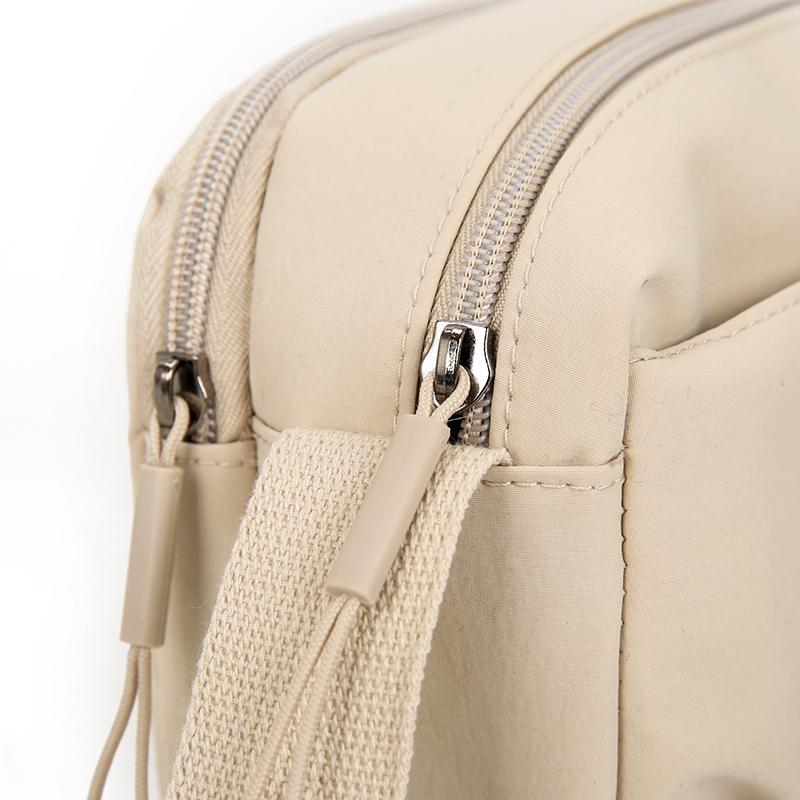 Large Capacity Nylon Messenger Bag – Waterproof Square Crossbody with Multi-Layers for Street Style & Travel