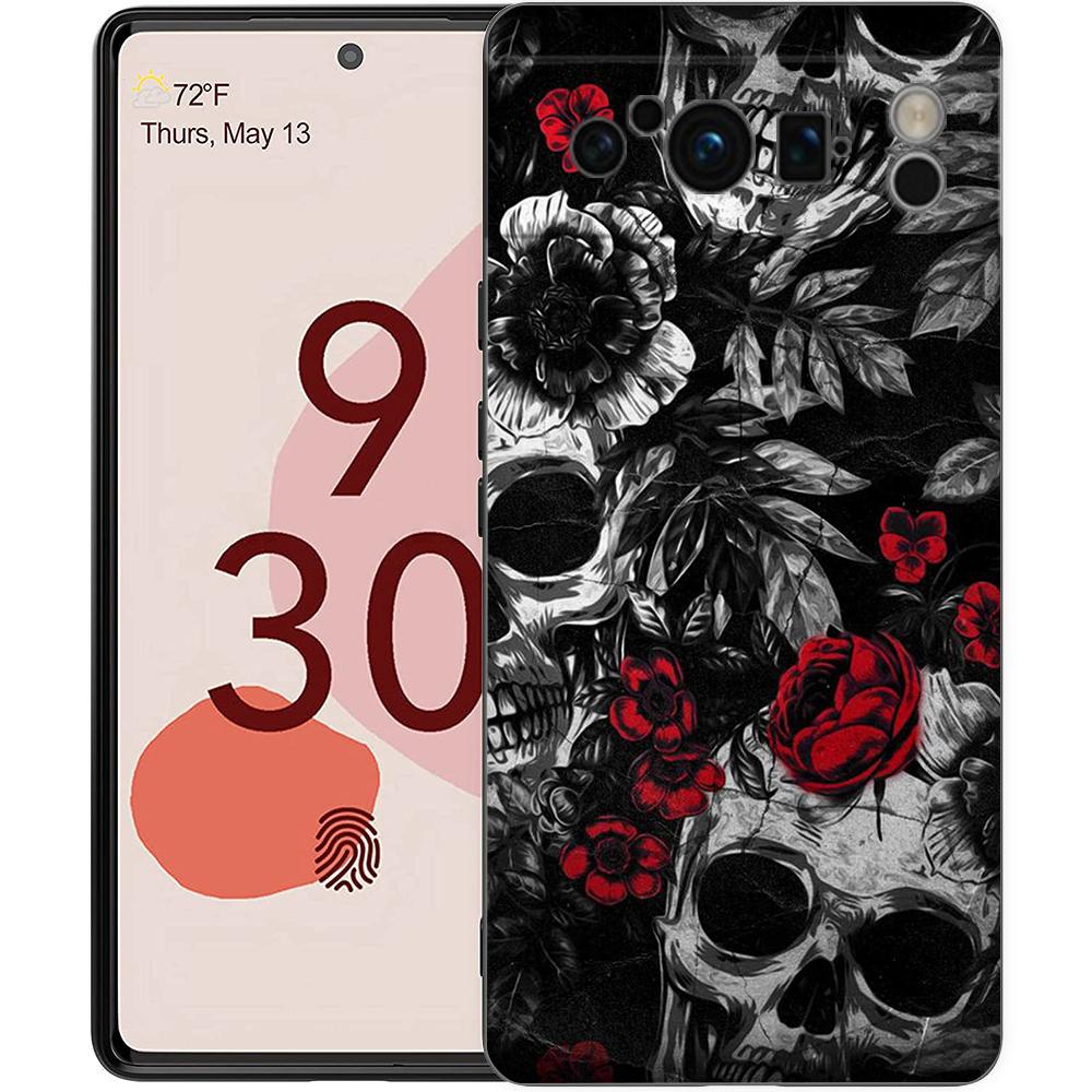 

Fashion Skull Phone Case Cover for Google Pixel 8 7 6 7A 6A Pro 5G Shockproof Silicone Soft 8 Pro 5G Shell Capas Coque Bags TPU Pixel 8 pro 5g