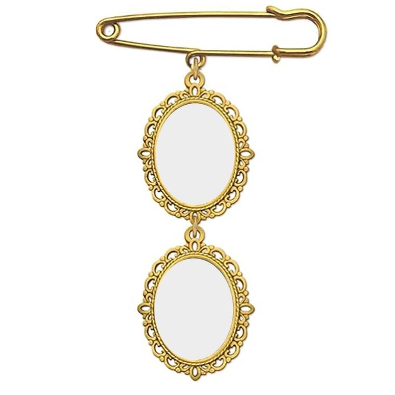 Photo Charm Groom Boutonniere Pin Picture Charm Brooch Pin Photo Brooch Suitable for Wedding Bouquet or Boutonniere