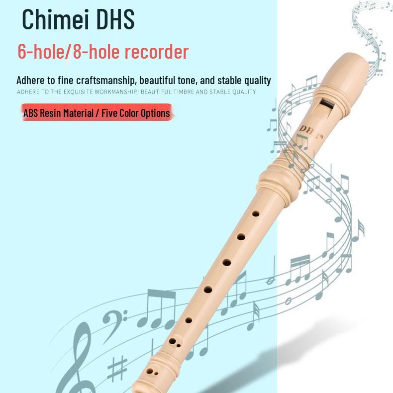 DHS Transparent German Style Soprano Recorder, 8-Hole for Beginners