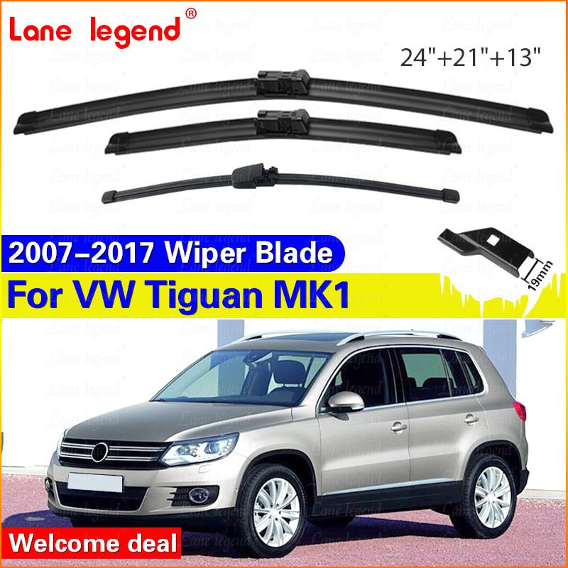3 шт. Для VW Tiguan MK1 2007-2017 24 +21 +13  Передние Задние Дворники Стеклоочистители Лобовое Стекло Окно Резак Аксессуары 2007 2008 VW Tiguan