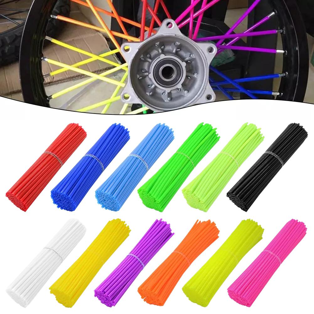 36PCS 23cm Universal Dirt Bike Spoke Covers Motorcycle Wheel Rim Spoke Wrap Kit Skins Protector Cover For Motocross Bicycle
