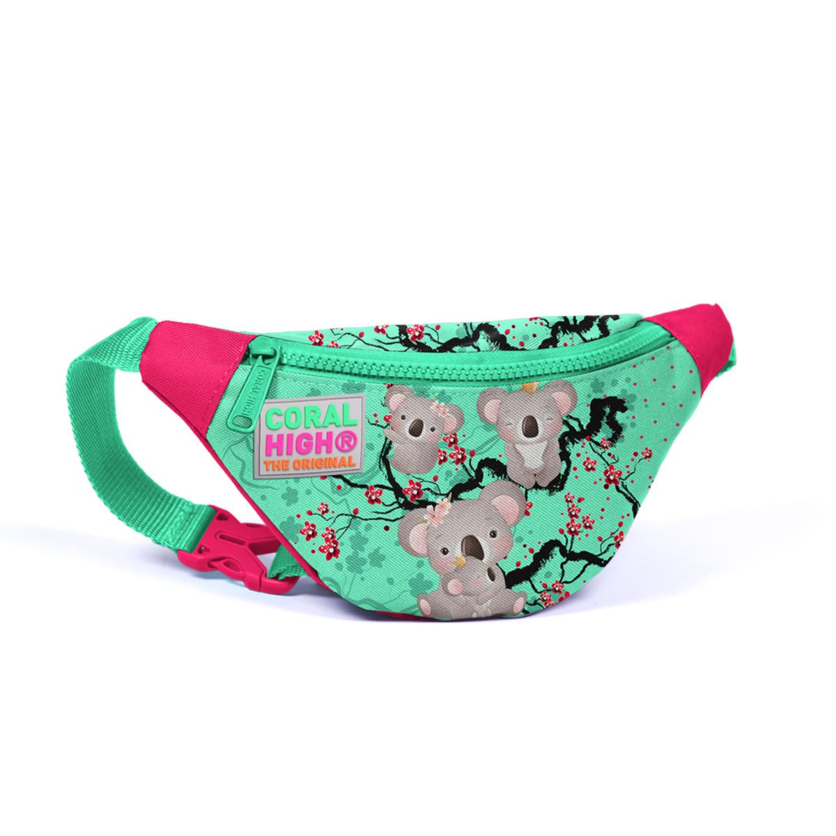 

Coral High Kids Water Green Neon Coral Поясная сумка с рисунком коалы 22413