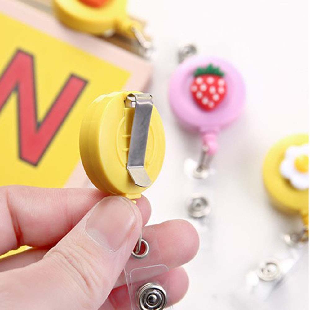 Buckle ID Name Holder Retractable Badge Reel ID Badge Holder Clip Credit Card Holder Clip
