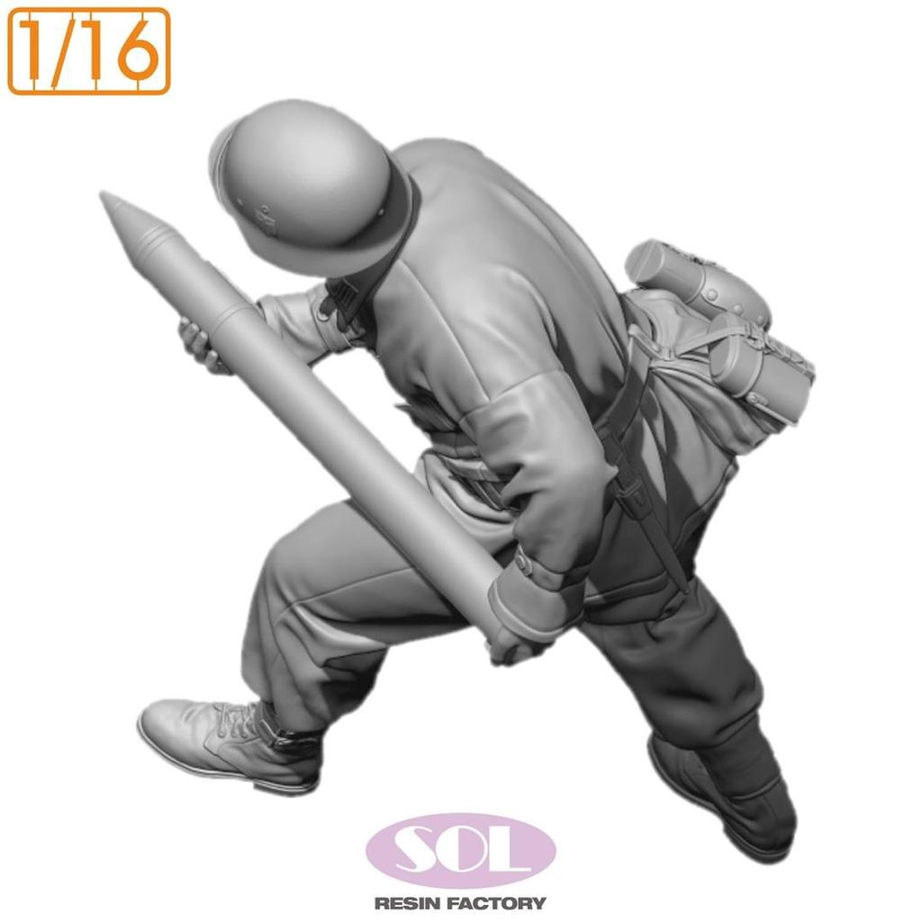Sol Model 1/16 WWII German Anti-Tank Artillery Loader 1 3D Printer Kit MM887 (Man)