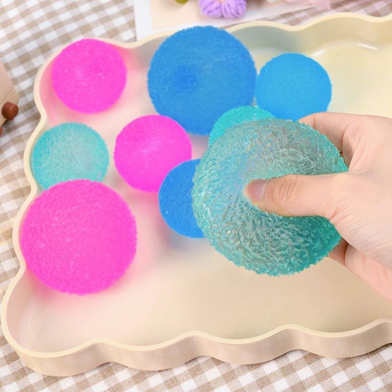 Squishy Ice Ball Maltose Fidget Toy Soft Multicolor Texture Pinch Pop Fidget Toys Slow Rebound Push Stress Relief Sensory Toy