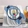 Manchester City Football Club Flannel Blanket, High quality Comfortable for All Seasons, Home Decor, Warmth and Comfort