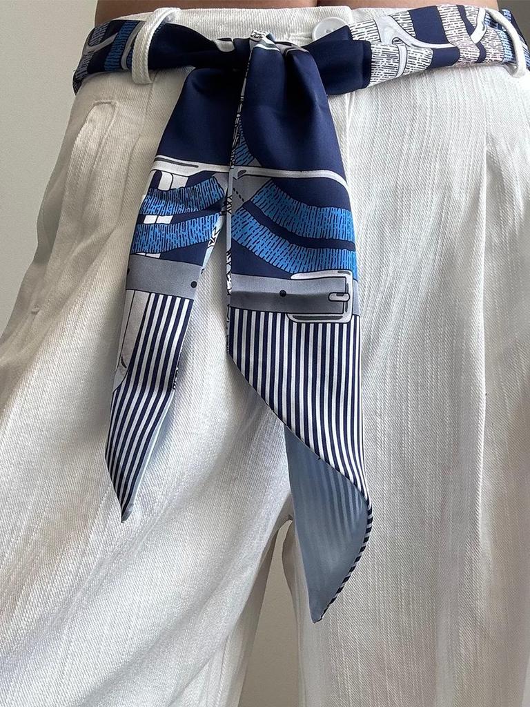 Women's Cashew Long Scarf Belt: 2025 New Style Waist & Tie-Neck Accessory for Jeans