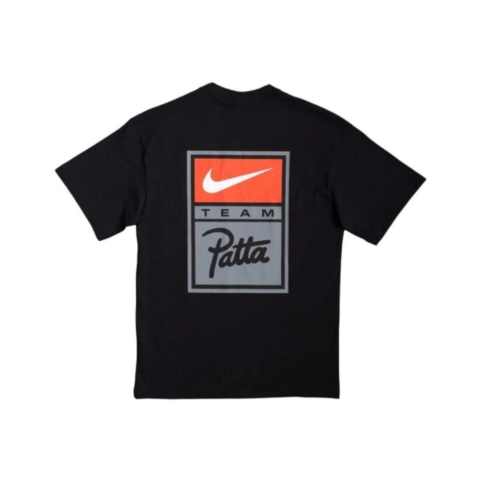 Nike x Patta Collaboration Men's Casual Crew Neck Short Sleeve T-Shirt in Black