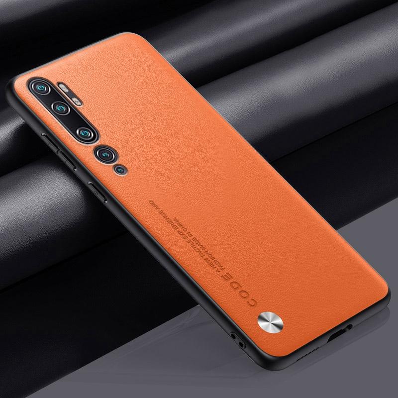 

Роскошный чехол из искусственной кожи для Xiaomi Mi Note 10 Pro Note10, задняя крышка, матовый силиконовый защитный чехол для телефона Xiaomi Mi CC9 Pro Mi Note 10 оранжевый