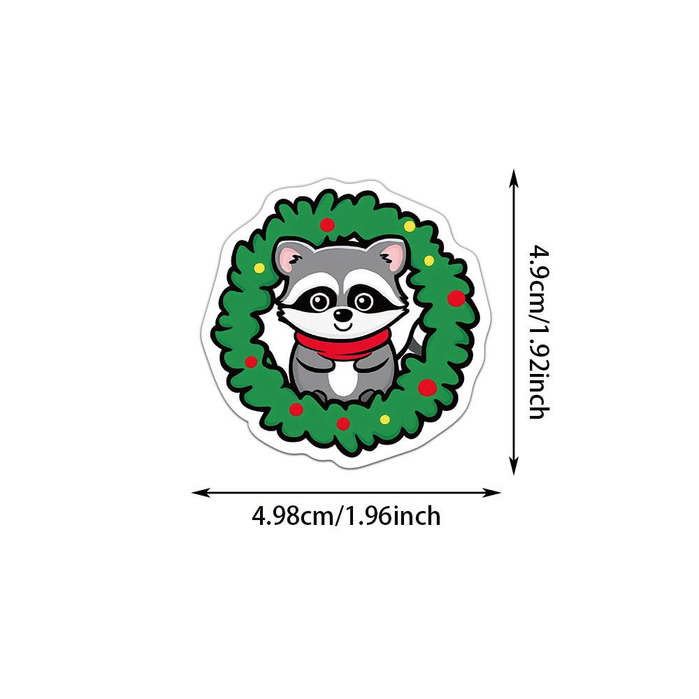 50PCS Cartoon Raccoon Stickers Cute Animal Account Phone Case Laptop Luggage Water Bottle Waterproof Stickers