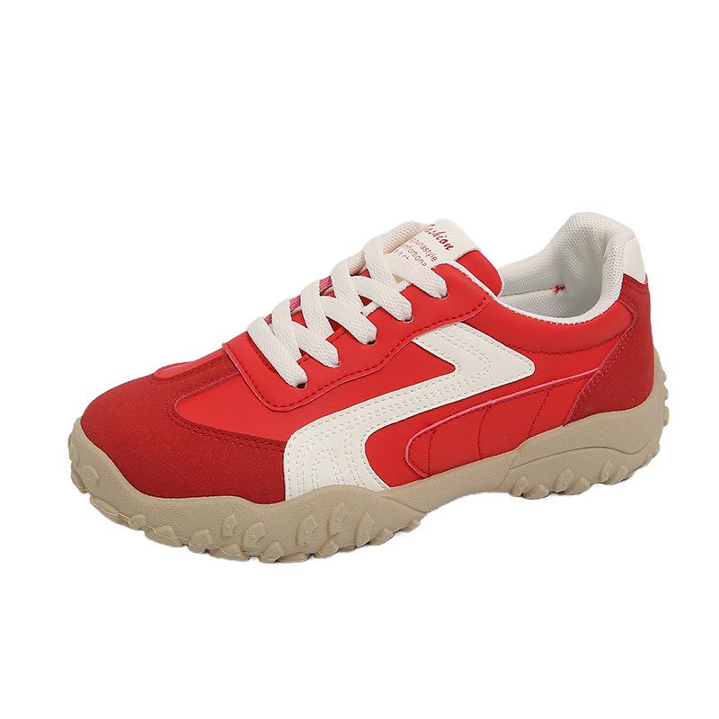 Light Luxury High-quality Leather German Training Shoes Women's Forrest Gump Shoes Autumn and Winter New Lightweight Breathable Soft-soled Sports an