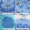 Bathroom scrubbing tools Brush Silicone Rub Back Brush Bathroom Non-slip Wash Foot Pad Shower Mat with Sucker Bath Massager Pad