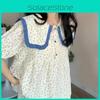 Milk Silk Pajama Set For Women With Ruffle Doll Collar Short Sleeves Breathable Sleeping Loungewear