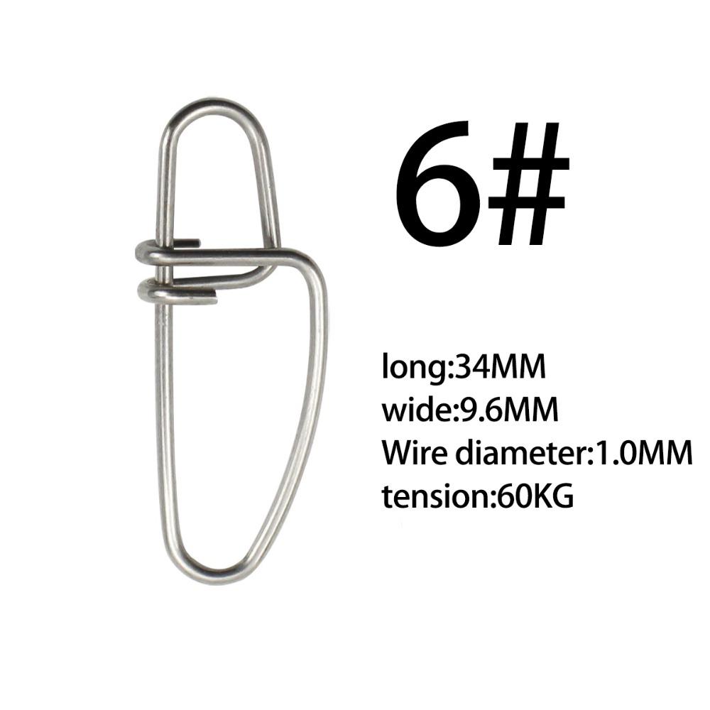 100pcs Solid Rings Hooked Snaps Pin Fishing Snaps Luya Fishing Bait Pin  Bait Pin