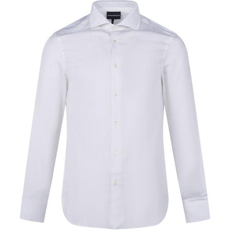 

Emporio Armani Solid Color Single Breasted Long Sleeve Shirt Men shirts White 6L1C86-1N8JZ-0166 L