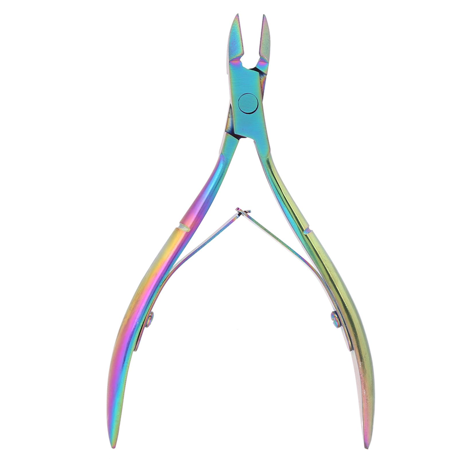 

Щипцы для кутикулы из нержавеющей стали Цветной резак для ногтей и ногтей на ногах Инструмент для дизайна ногтей и педикюра