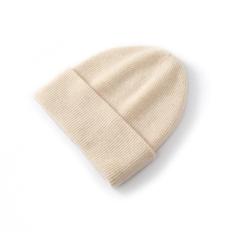 % Merino pure wool warm knitted hat men's and women's wool hat fashion cycling hat ear hat