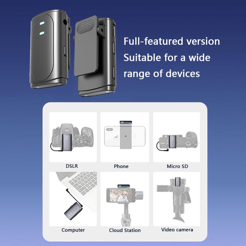 Wireless Lavalier Microphone Portable Noise Canceling Audio Video Recording Live Interview Mic For iPhone 3.5 audio interface TC