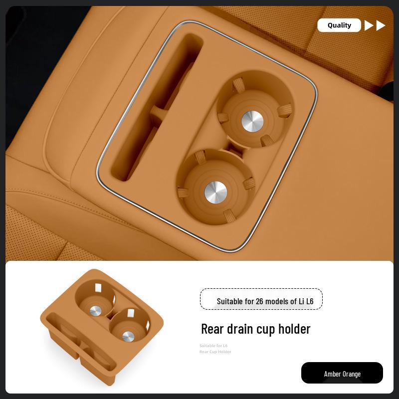 Li Auto L6 Rear Water Cup Holder Anti-slip Silicone Mat for 26 Models