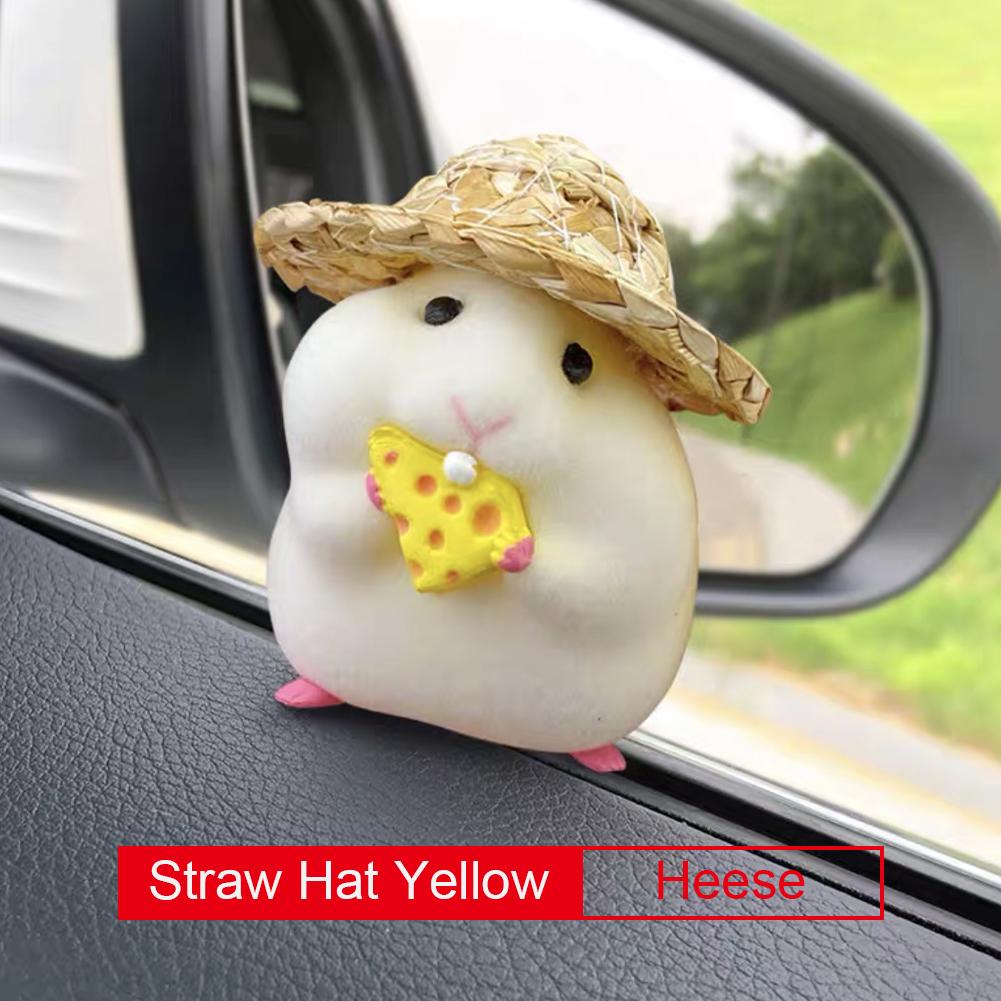 Hamster Ornaments Car Decoration Cute Animal Dashboard Window Center Console Doll Car Interior Pendant Dashboard Cool Decoration