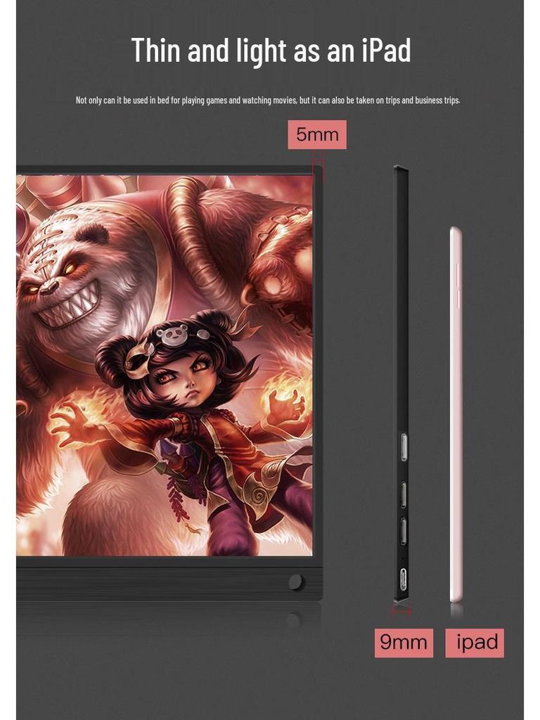 13.3" Ultra-thin 3K Touchscreen Portable Monitor, 1080P HDMI with HDR Support