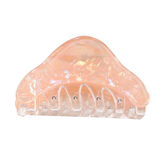 

Hair Claw Shell Shape Back Head Shower Clip Medium Size Shark Hair Claw Multiple Colors Available Versatile Hair Accessory оранжевый