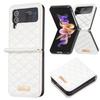 Anwendbar für Samsung Z Flip7 Handyhülle Z FLIP5 Rautenmuster Kleiner Duftiger Stil Einfarbige Faltbare Handyhülle