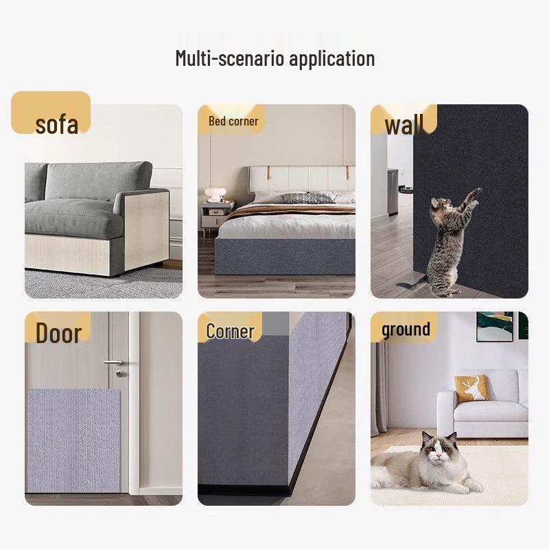 Durable, Non-Shedding Cat Scratching Mat, Wall Protector & Sofa Guard, Multi-Functional Anti-Climb Surface