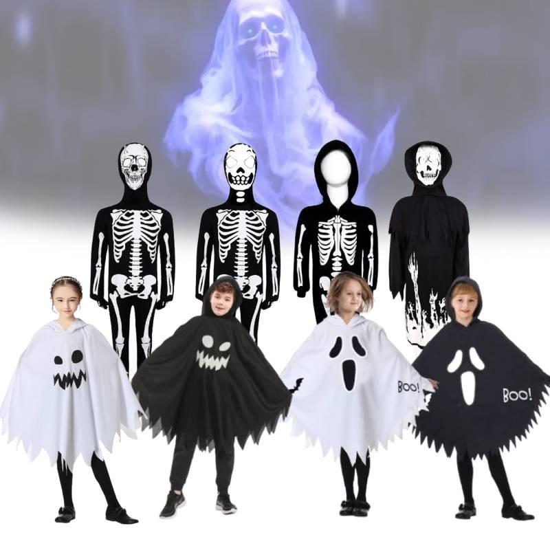 Halloween Skeleton Costume For Kids With Glowinthe Dark Features For Stage And Party Use