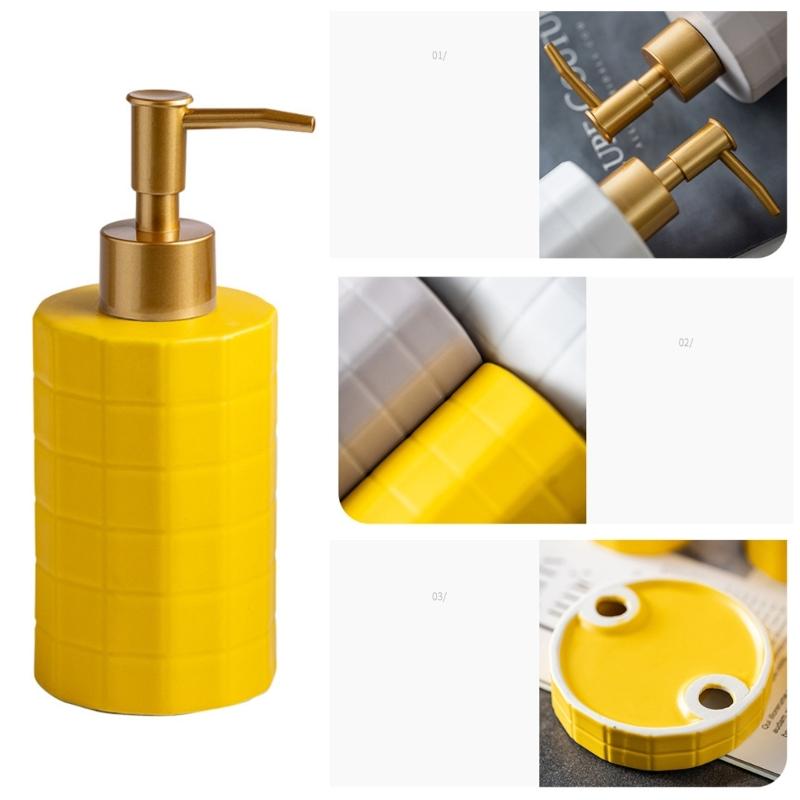 Ceramic Bath Accessories Set For Home Use, AntiSlip Toothbrush Cup Holder With Easy To Clean Glazed Finishes