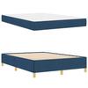 Bed Frame with Mattress Blue 140 x 190 cm Fabric