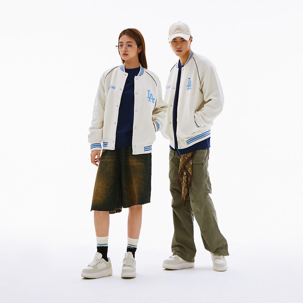 MLB SS24 Baseball Jacket Unisex White 3AJPV0841-07CRD
