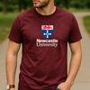 Vintage Newcastle University Lion Shield Crest Logo Cotton Graphic T Shirt Unisex Short Sleeve Alumni Holiday Gift Top