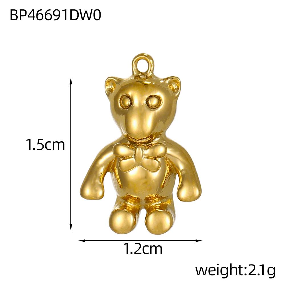 

CARLIDANA Stainless Steel Gold Plated Animal Giraffe Charm Bubble Dog Monkey Rabbit Horse DIY Accessories Jewelry Necklace