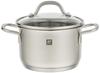ZWILLING Pico Tiefer Edelstahltopf mit Glas, Japanischer Kochtopf, 14cm, 1,5L, Deckel, 66653-140 (Offizielles Produkt)