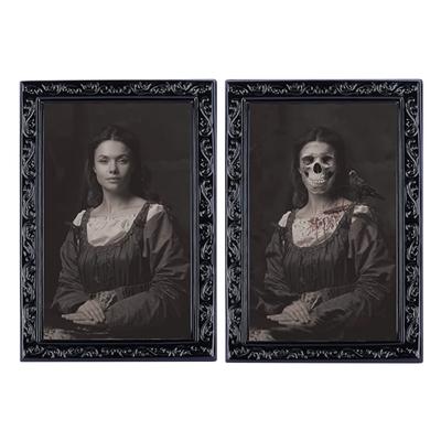 Halloween Horror 3D Gesichtswechsel Ausdruck Geist Fotorahmen Terror Porträtbilder Bilderrahmen Wechselndes Gesicht Seltsame Party-Zubehör