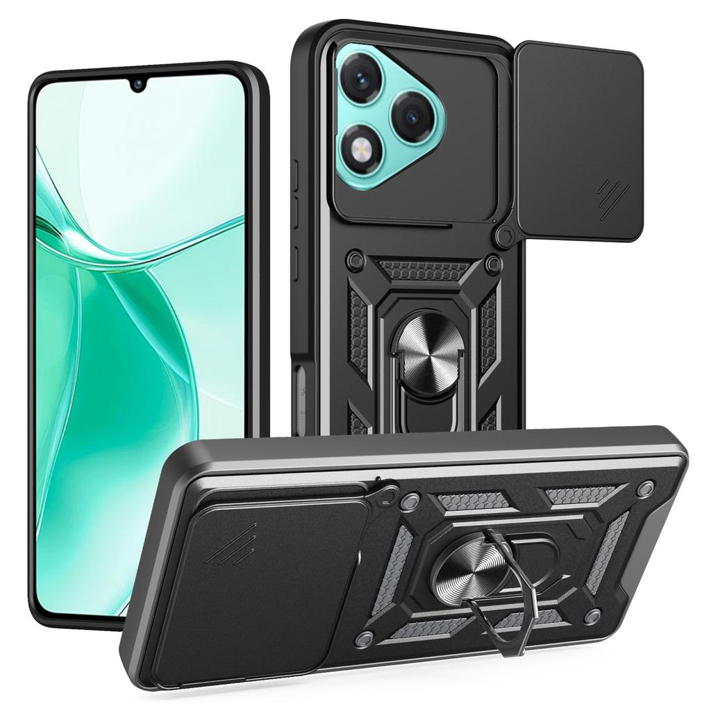 AMORUS For Honor 400 Lite 5G Case Kickstand PC+TPU Phone Cover with Camera Lens Slider
