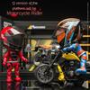 Deformation Helmet Simulated Motorcycle Rider Doll Movable Limbs Movable Figurine Model  Kids Toy