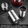 Stainless Steel Tea Caddy with Double Lid, 400ml, Tea Container with Teaspoon, Airtight, Light-Blocking, Keeps Tea Fresh, Stylish Tea Storage for