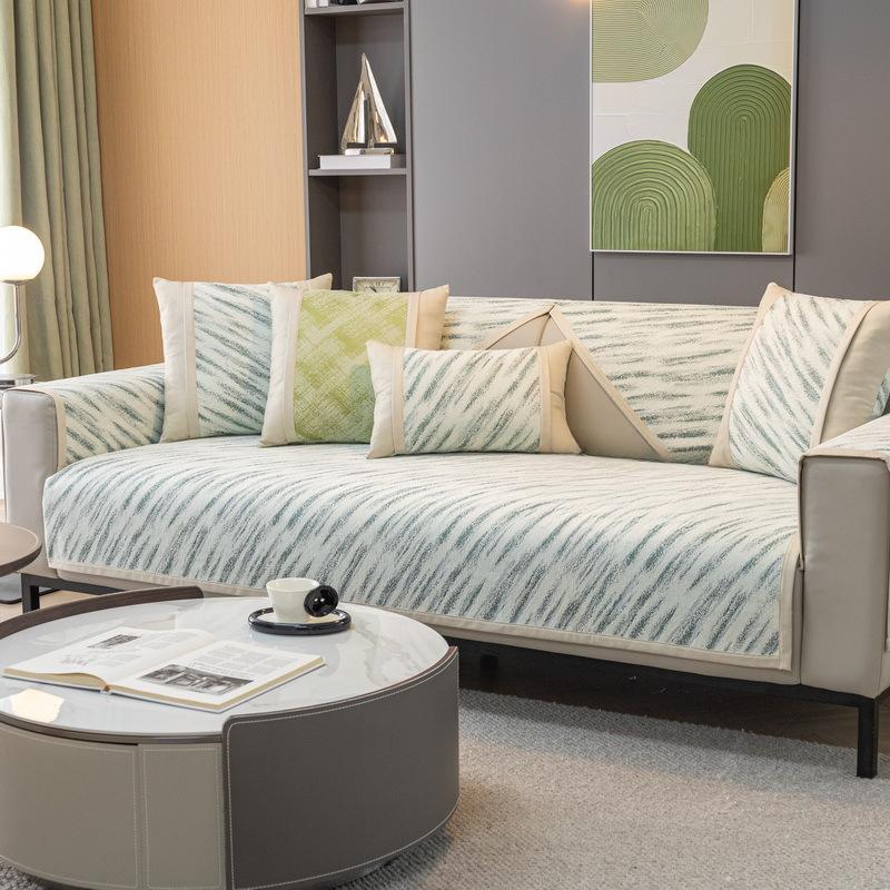 Colored Plaid Sofa Cushion Chenille Four Seasons Universal Sofa Cover Cover Non-Slip Cover Cloth Cushion