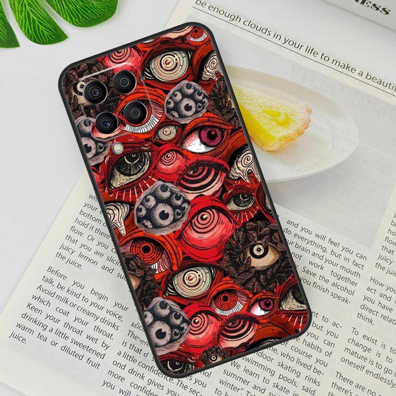 Scary Face Eyes Case For Samsung Galaxy M12 M11 M13 M14 M15 M06 M16 M36 M56 M31 M53 M32 M52 M35 M55 M34 M54