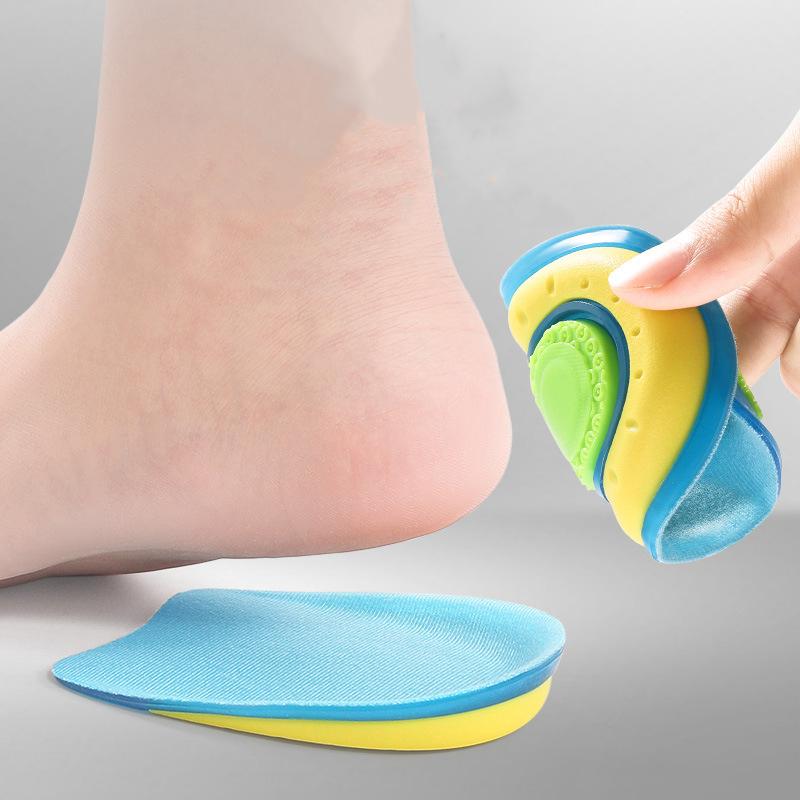 1Pair Silicone Heel Insoles Shock Absorbing Shoe Pad Plantar Fasciitis Heel Protector Foot Pain Relief Gel Cushion Self-Adhesive