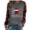 Winter Womens Casual Long Sleeve Tops Ladies Christmas Print Sweatshirt Top