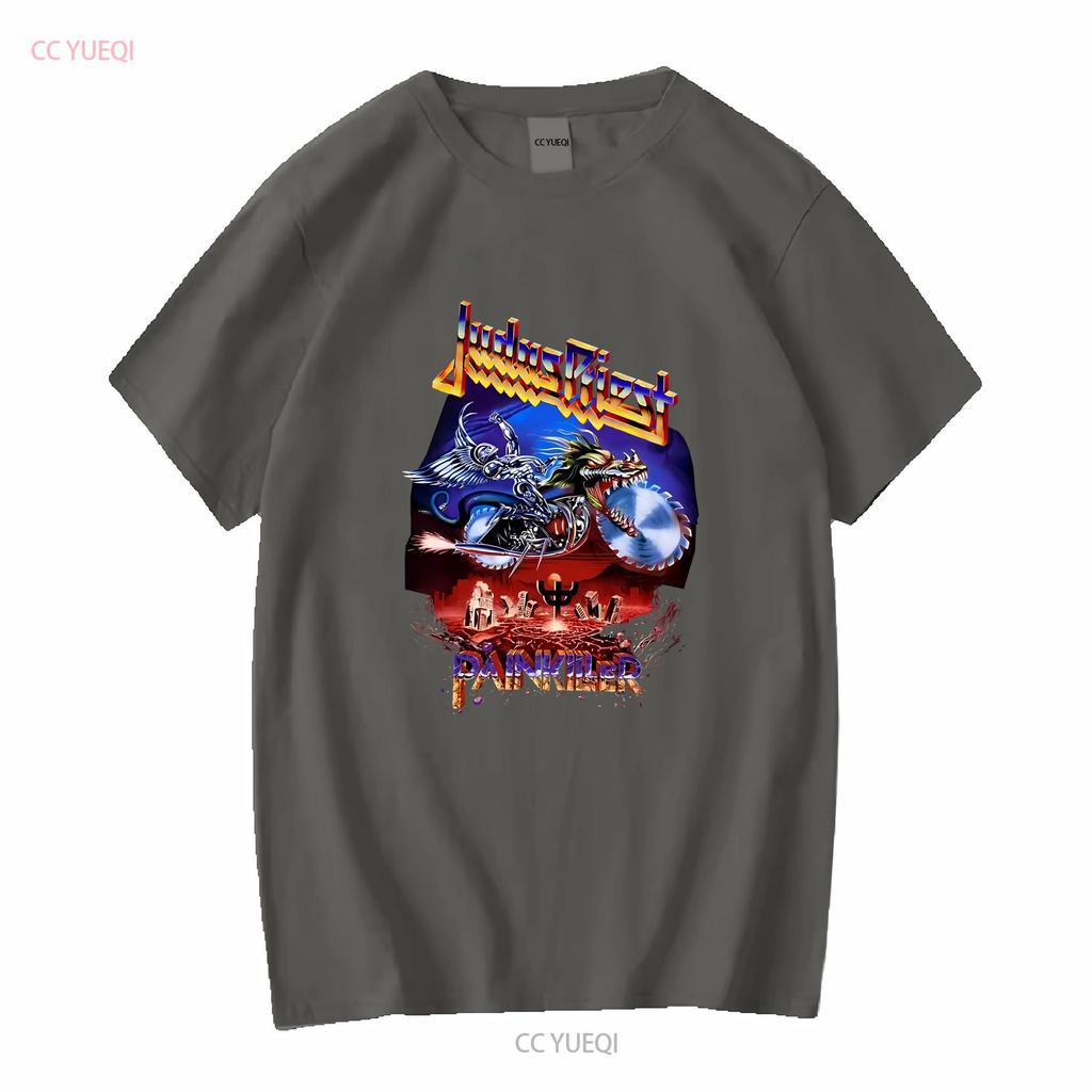 1990 Judas Priest Painkiller T-Shirt Heavy Metal Band Doppelseitig S 5XL lange oder kurze Ärmel Vintage Gewaschen Designer Kleidung